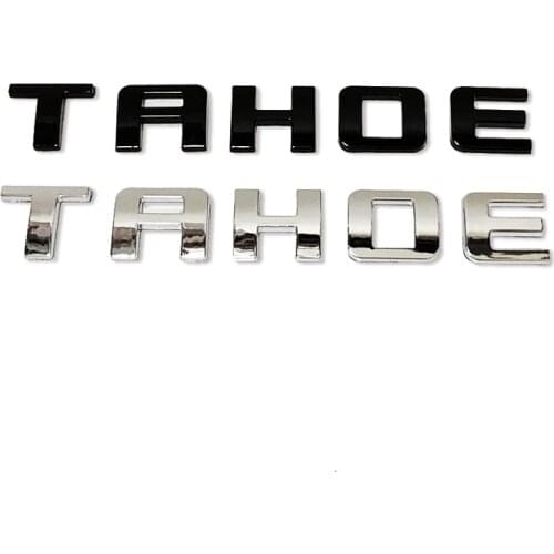1PC TAHOE Words ABS Car Sticker For Tailgate Or Fender Side 3D Badge Emblem Decal Accessories Letter
