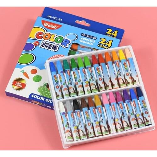 1211-24 color oil pastels color painting sticks color crayon color pencil paiting pencil 24colors children student crayon