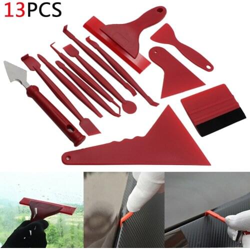13Pcs/Set Portable Car Wrap Tools Set Squeegee Scraper Sticker Window Film Tint Glass Film Application Vinyl Wrapping Tools Kit