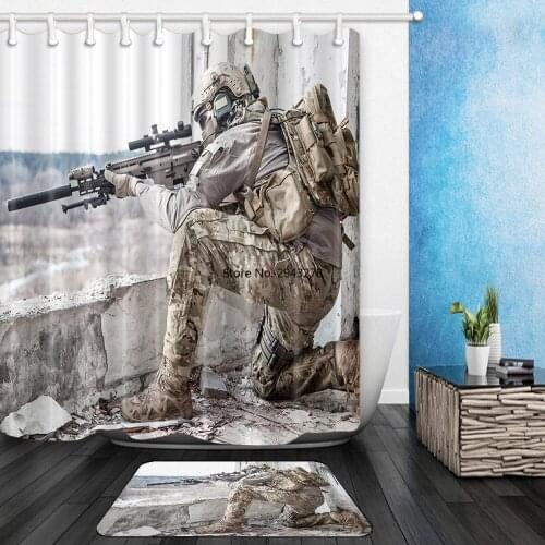 2Pcs/Set American Vintage Car Old Printing Pattern Shower Curtain Set Waterproof +Non-slip Mat Toilet Bathroom Home Decor