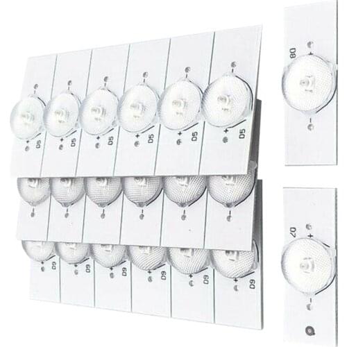 20PCS 6V SMD Lamp Beads with Optical Lens Fliter for LED TV Repair Led Light Strip Part Accessories