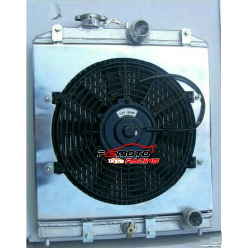 3ROW Aluminum Radiator 1992-2000 FOR Honda Civic CRX DEL SOL EK EG D15 D16 B16 B18 + FAN Shroud 93 94 95 96 97 98 32mm Pipe
