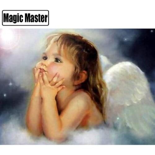 Diamond Painting Cross Stitch Needlework 5D Diamond Embroidery Round Crystal Resin picture Mosaic Angel Picture