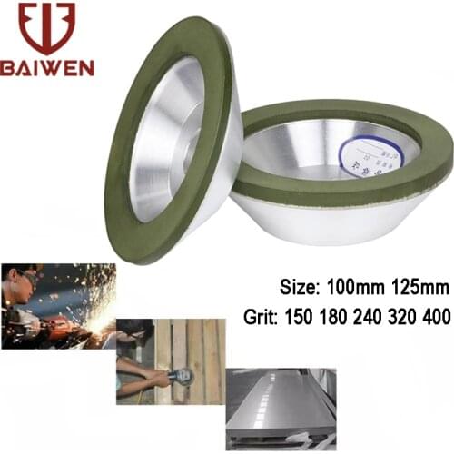 100mm/125mm Diamond Grinding Wheel Cup Grinder Disc Abrasive Tool for Carbide Cutter Sharpener 150-400