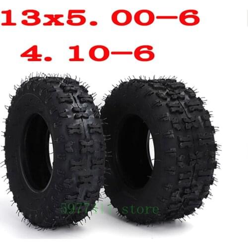 Size 13x5.00-6 4.10-6 Tire Inch Tubeless Tire, Suitable For ATV Four Wheeled Vehicle Gokart Scooter Minicar Lawn Mower Snowplow