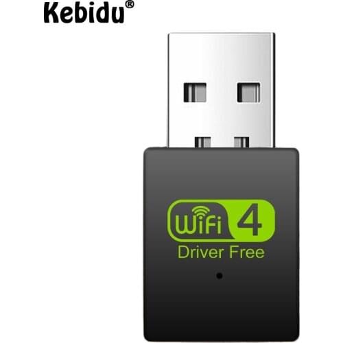 Kebidu 300Mbps 2.4G Wireless Network Card Free Driver Wifi Antenna USB Network Card For Windows XP Vista Linnux Win 7 8 Win 10