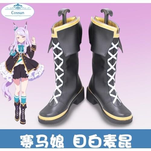 Mejiro McQueen cosplay shoes boots Pretty Derby cosplay anime game shoes PU leather accessories