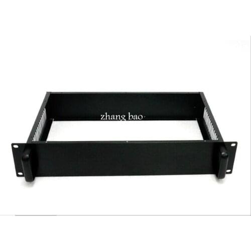Black 19 inch 2U project DIY chassis data switch box Chassis power communication server chassis 425*88*250 mm