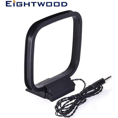 Eightwood Mini AM Loop Antenna Aerial Universal 3.5mm 2 pole Connector for Radio Audio Amplifier Home System Receiver System