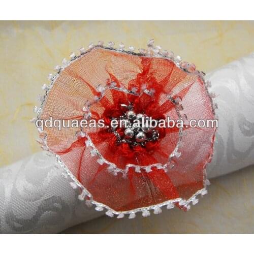 Wedding napkin ring and pearl party decoration