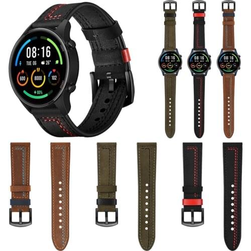 Leather Strap For Xiaomi Mi Watch Color Sports Edition Band Wriststrap Smarwatch Replaceable Bracelet Watchband