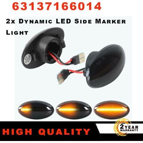 2x Dynamic LED Side Marker Light Flowing Side Repeater Lamp Error Free Panel Lamp For BMW for MINI Cooper R50 R52 R53 2002-2008