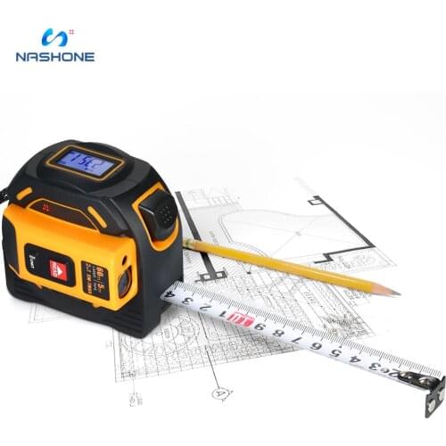 Rolmaat Laser Distance Meter Retractable Telemetre Laser Metre Laser Tape Measure Multifunction Electronic Roulette