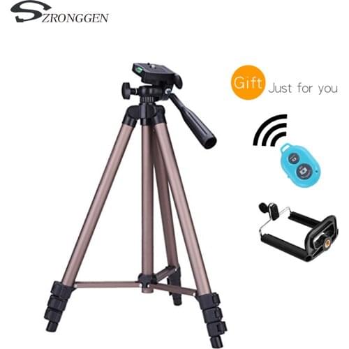 WT3130 Aluminum Alloy Camera Tripod Stand with Rocker Arm for Canon Nikon Sony DSLR Cameras Camcorders Lightweight Mini Tripod