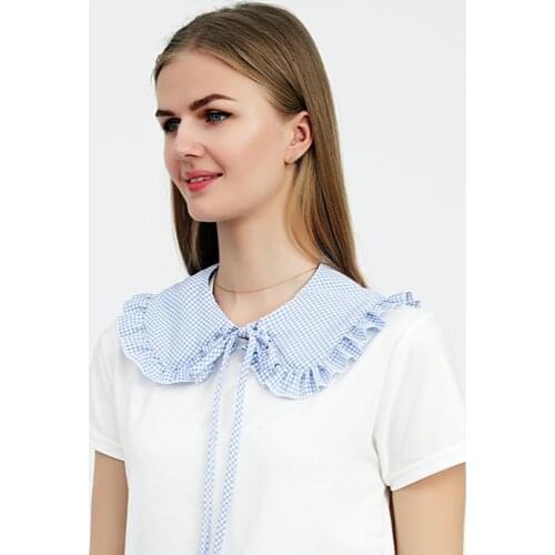 Mini Shawl with Mini Plaid Pattern Decoration for Sweet Style Dress Accessories for Low Profile Appearance Mini Shawl