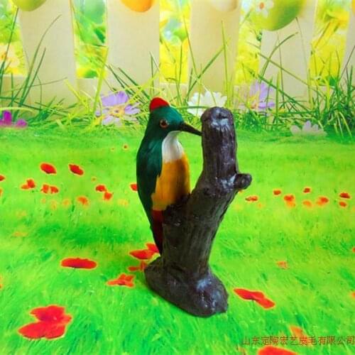 Simulation cute colorful woodpacker 14x8x23cm model polyethylene&furs bird model home decoration props ,model gift d527