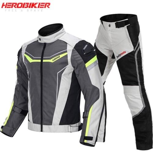 Motorcycle Jacket Men CE Protective Gear Autumn Winter Motorbike Moto Jacket Pants Suit Waterproof Cold-proof Clothing
