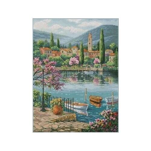 Hu A key garden Needlework,For Embroidery,DIY 14CT Unprinted Arts Cross stitch kits Set Cross-Stitching Home Decor