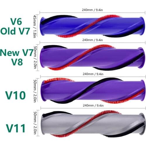 Direct Drive Carbon Fiber Floor Brush Roll Bar Replacement for DYSON V6 V7 V8 V10 V11 Cordless Cleaner Head Brush 966821-01 Part