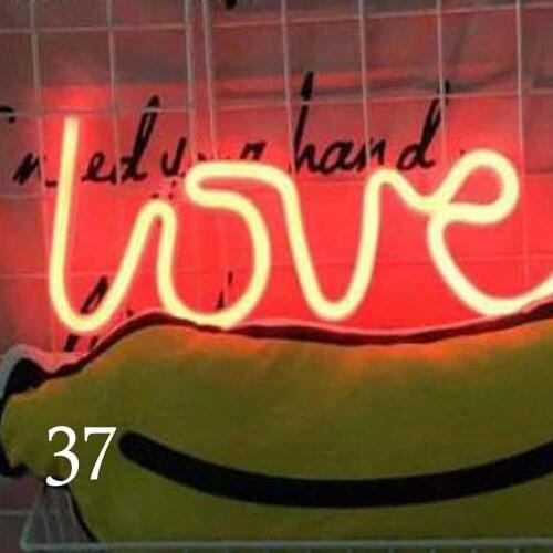 Love styles Led Neon Light Colorful Rainbow Neon Sign for Bedroom Home Party Wedding Decoration Xmas Gift Neon Lamp USB Battery