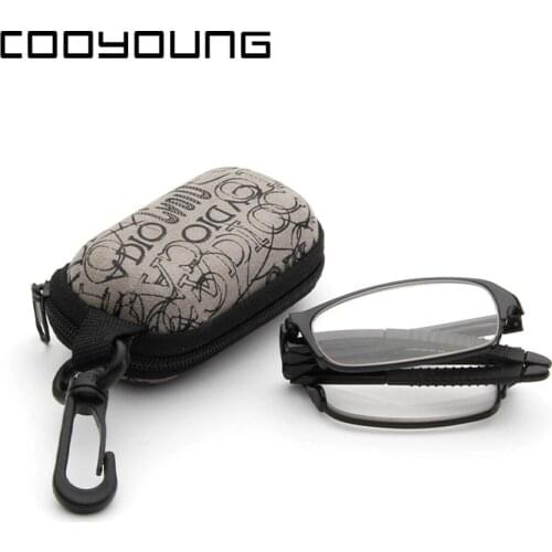 COOYOUNG Foldable Unisex Reading Glasses Men Women Presbyopic Glasses With Box