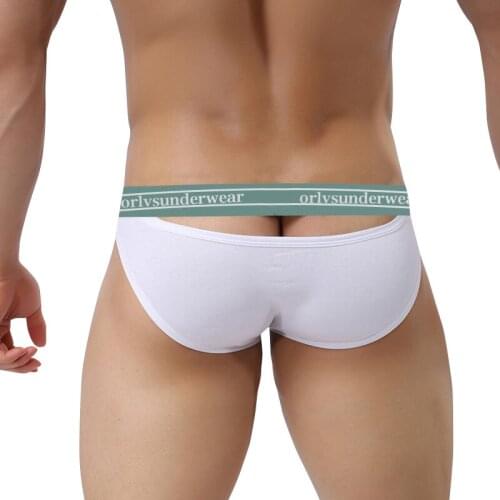 ORLVS Brand New Man Underwear Sexy Men Briefs Back Hollow Out Mens Panties Gay Cotton Close Fit Breathable Slip Homme OR6106