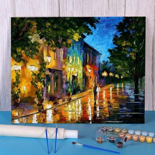 First Date Paint By Numbers Set Oil Paints 50*70 Canvas Pictures Wall Paintings For Children Handiwork Handicraft