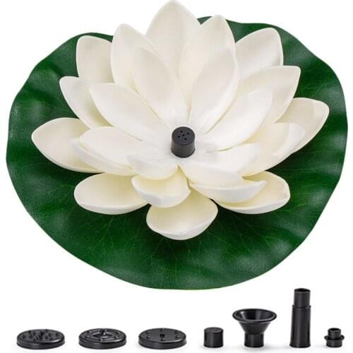 W 12V Solar Fountain Floating Water Pump Birdbath With 8 LED Colorful Lights Garden Decoration Pond Swimming Pool Kindly