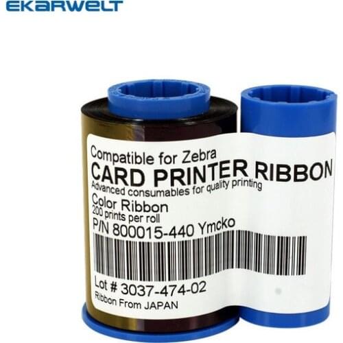 800015-440 YMCKO full Color Ribbon for Zebra ID Card Printer P320i P330i P420i P430i P520i