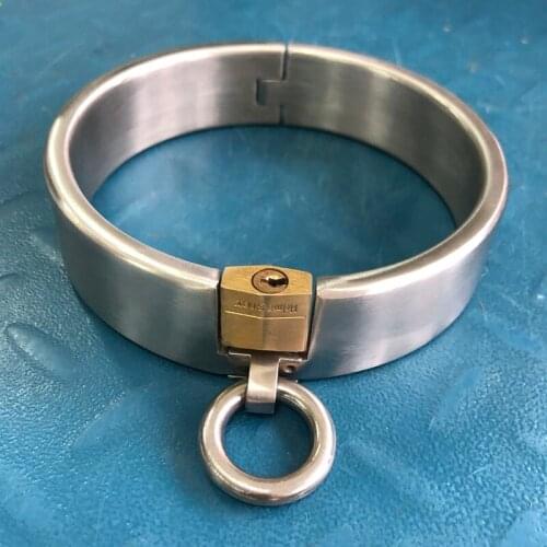 Neck Bondage Lock BDSM Torture Stainless Steel Slave Collar Adult Games Restraints Sex Toys For Women/Men Erotic Fetish