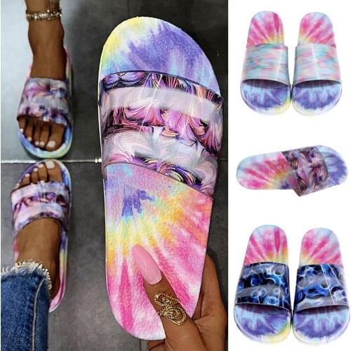Summer Womens Color Slides Ladies Non-Slip Soft Sole Slippers Indoor Flip Flops Flat Sandals Fashion Outdoor Beach Shoes Hot