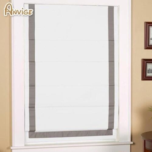 Modern Fashion Window Curtains Customized Roman Shades With Band Roman Blinds For Living Room