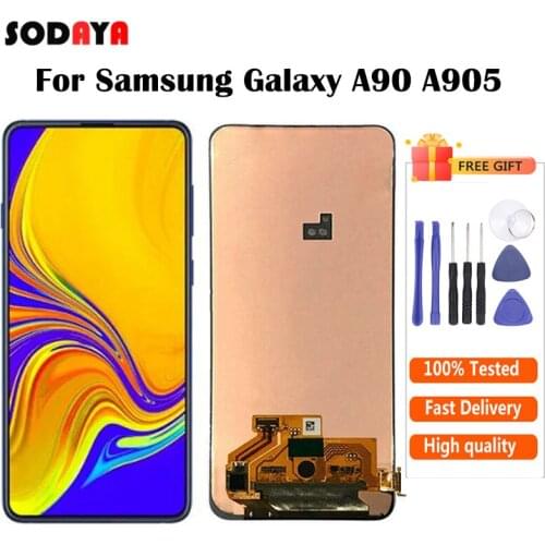 SUPER AMOLED For Samsung Galaxy A90 LCD A905 A905F SM-A905 LCD Touch Screen Digitizer Assembly Free Shipping
