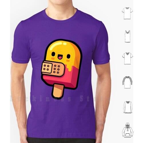 Ice Pop Drop T Shirt Big Size 100% Cotton Ice Pop Icy Pole Ice Cool Ice Cream Cream Hot Summer Chill Cold Street Art Vector
