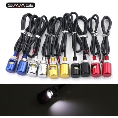 Universal 12V LED Screw Light Bolt The License Plate Lamp White Light Motorcycle Accessories CNC Moto Chrome Black Blue Red Gold