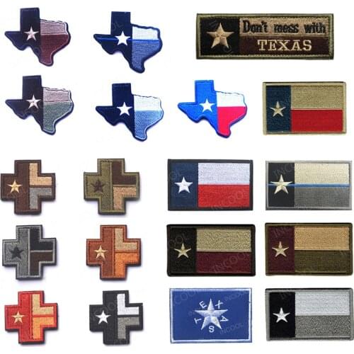 State of Texas Flag Embroidered Patches Don't Mess With Texas Medic Map Tactical Military Patch Skull Embroidery Badges