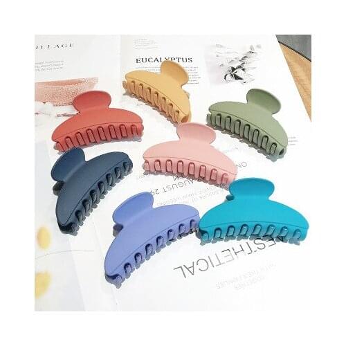 High Quality Geometric Square Solid Frosted Hollow Hair Clip Claws Sweet Cute Ponytail Hairpin Headwear Accessories