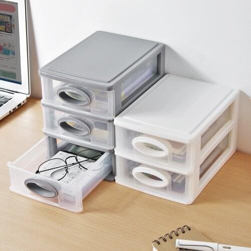 Drawer transparent multilayer plastic household Desktop debris storage box finishing cosmetic jewelry storage box classification