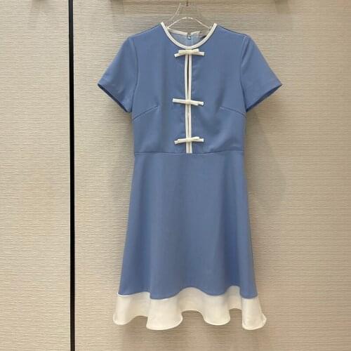 Office Lady Party Dress Women Retro O-Neck Slim 2021 Spring A-Line Long Dress Autumn Short Sleeve Dress Vestidos