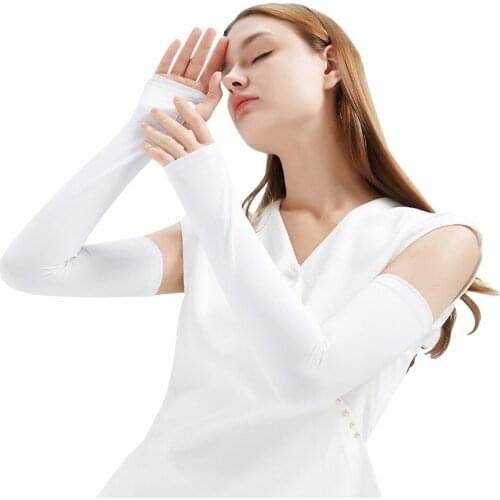 1 Pair Outdoor Unisex Elbow Sun Protection Ice Silk Sleeve Riding And Driving Arm Protector Anti-purple Sunshade Breathable