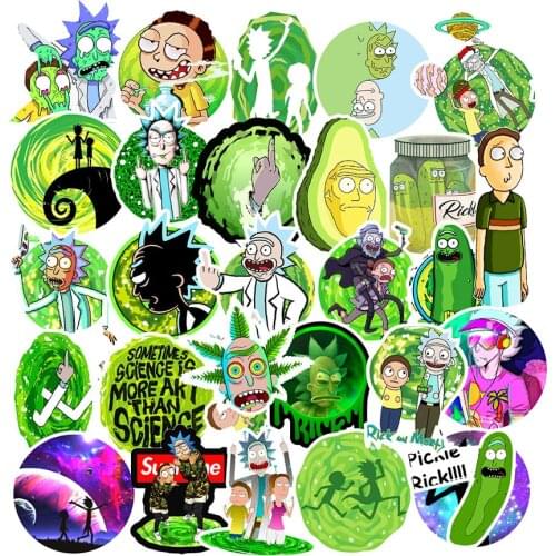10/30/50PCS Alien Cartoon Sticker Computer Notebook Water Cup Sticker Waterproof Wholesale