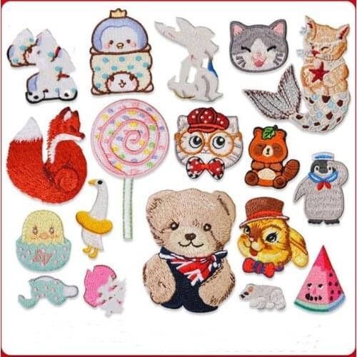 10 Pcs Animals Embroidered Patches Iron Sew On Jeans Coat Tshirt Bag Shoe Hat Decor Repair Motif Emblem Diy Accessory