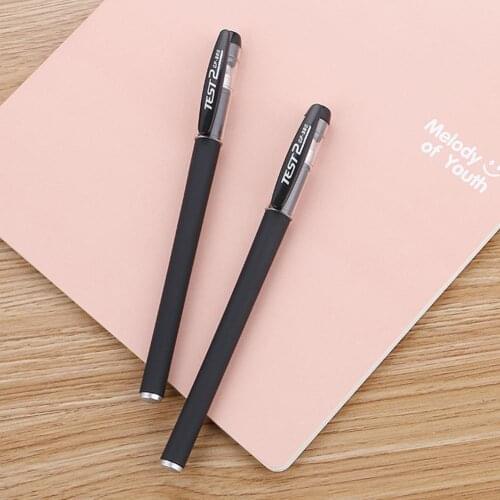 5Black Gel Pen Full Matte Water Pen Student Exam Business Signature Pen Blue Bullet Pen Student Writing Stationery Office Supply