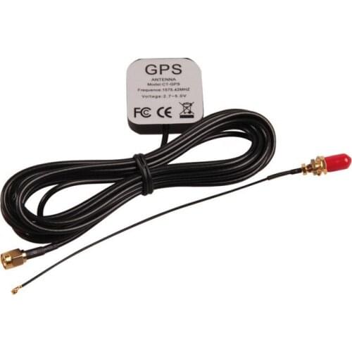 5PC GPS antenna 1575.42MHZ SMA Male Plug GPS Active Antenna Aerial Connector Cable for Car Dash DVD Head Unit Stereos 3m Length