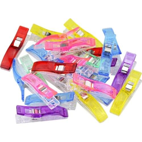 50Pcs Mixed Plastic Clips Holder for DIY Patchwork Fabric Quilting Craft Sewing Knitting Clips DIY Sewing Accessories