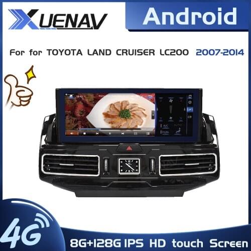 Car Audio touch screen radio For TOYOTA LAND CRUISER LC200 2016 2017 2018 2019 2020 autoradio multimedia player headunit