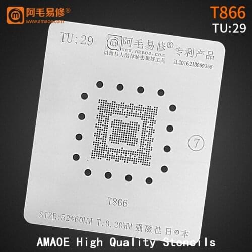 BGA Stencil T866 T920L T966 T962 For LCD TV CPU Chipset Reballing Soldering Tin Plant Net Heating Template