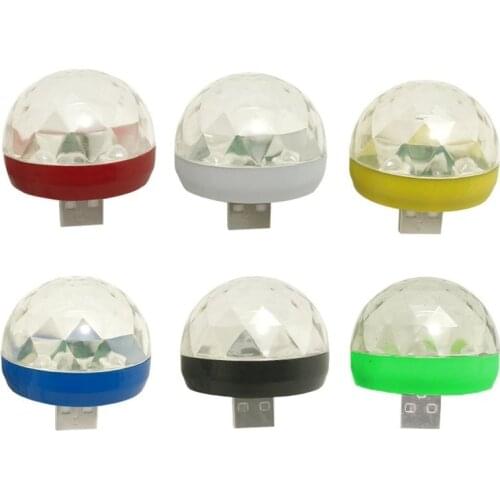 Mini Stage Light Voice Control Small Magic Ball Light Rgb Mobile Phone Usb Android For Rotating Stage Light Led