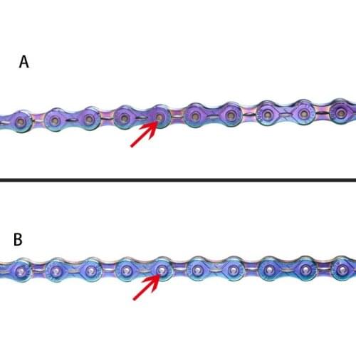 Rainbow Colorful 11 Speed Bicycle Chain Half Full Hollow Mountain Road Bike Part U2JB
