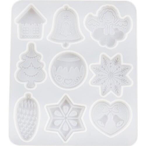 Door Sign Ornament Silicone Mold Christmas Tree Snowflake Elk Keychain Epoxy Resin Mold For DIY Crafts Home Decor Accessories